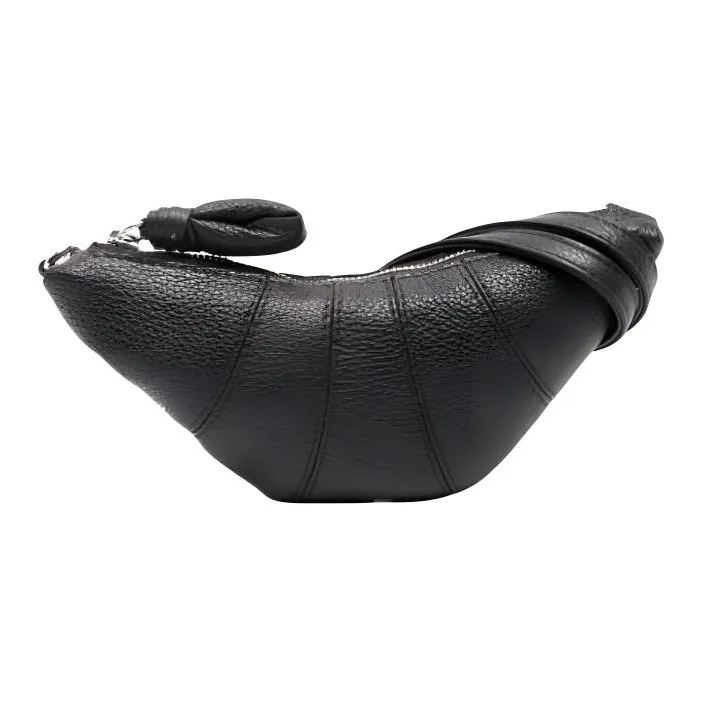 Lemaire Croissant Series Cow Leather Coin Purse Mini Unisex Chocolate-0
