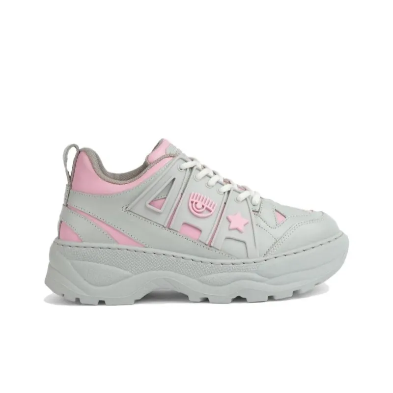 CHIARA FERRAGNI Eyefly Low-Top Casual Shoes Women's White Pink-1