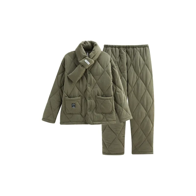 Same Language Pajama Set Men's Army Green-0