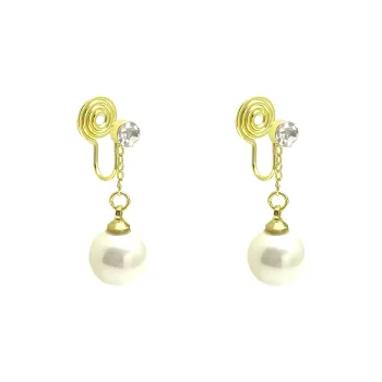 ERXI Zircon Clip On Earrings Women's