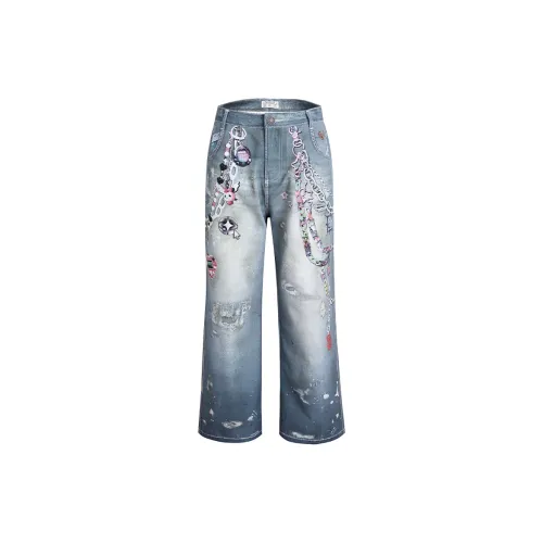 DND4DES Jeans Unisex Blue
