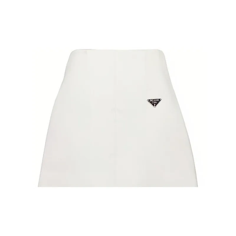 PRADA Embroidered A line Midi Skirt-4