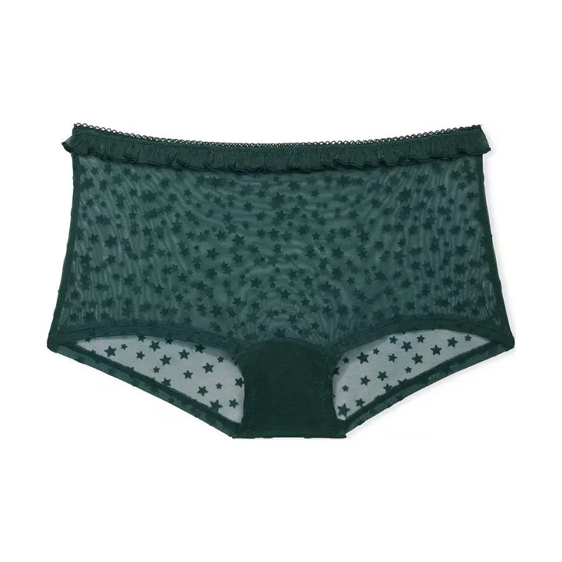 Victoria's Secret PINK Wink Boyshort Panty / Deep Forest Underpants Women's 1 Pack Deep Forest-0