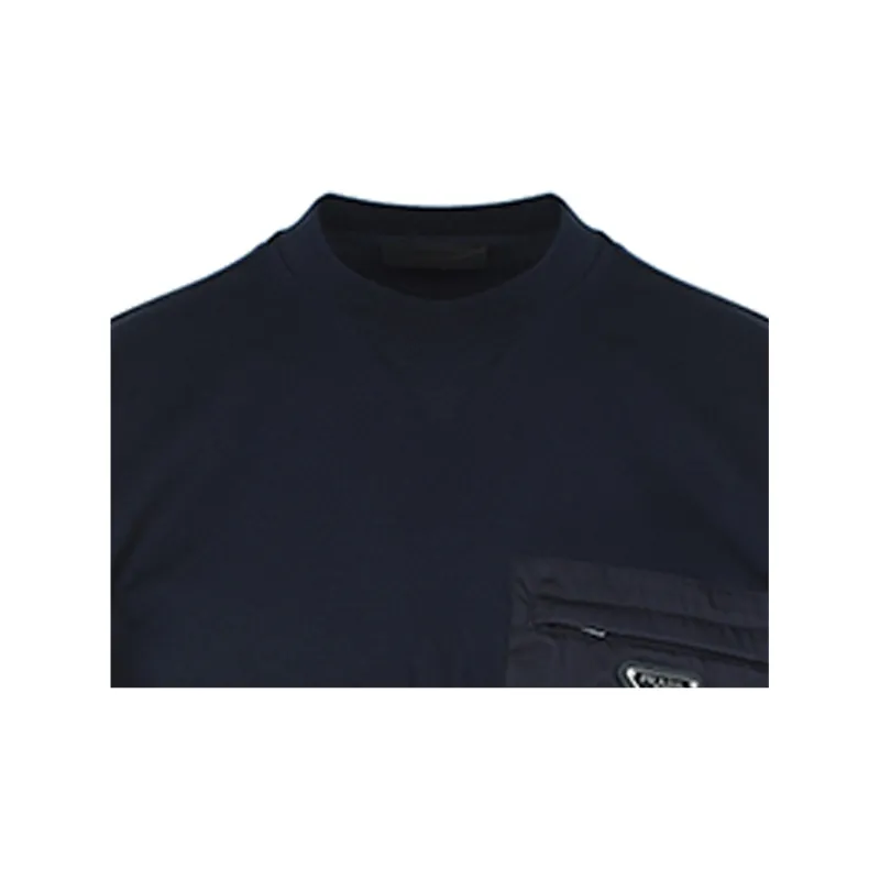PRADA T-Shirts Men Navy Blue-2