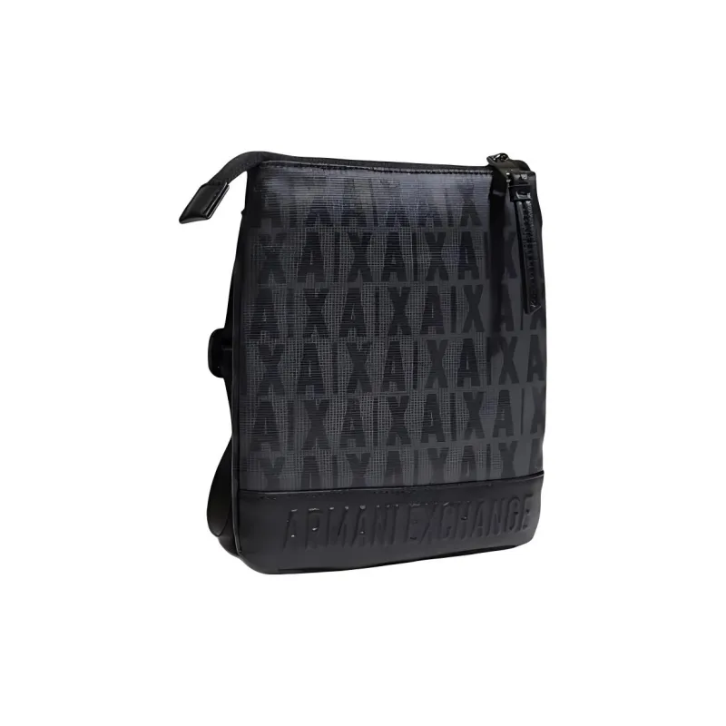 ARMANI EXCHANGEAE Cotton Shoulder Bag, Crossbody Bag Men's Taupe & Black-3