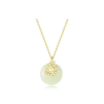 WEITIANXUAN Necklaces White Jade/Pale Greenish White Jade Unisex