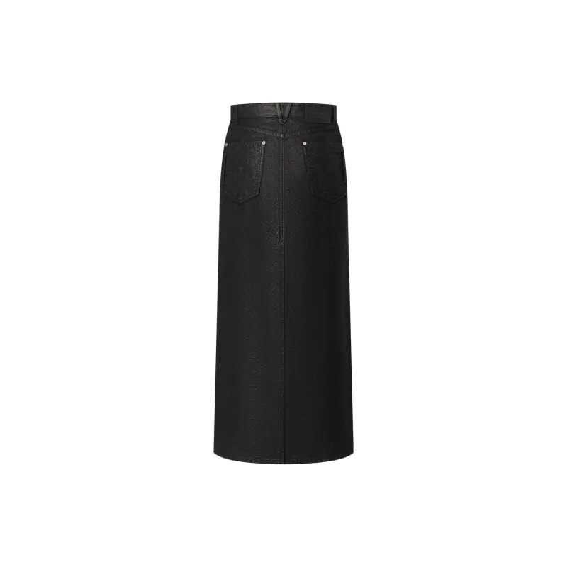 LOUIS VUITTON Monogram Jacquard Denim Skirt-1