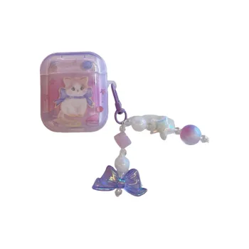 Baohuguang Compatible With AirPods Pro 2/3/1 TPU Ins Cute Galaxy Kitten Fully Enclosed Headphone Cases