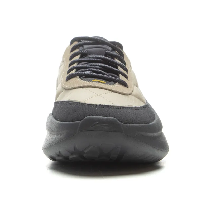 LiNing Cushioned Anti-Slip And Wear-Resistant Lightweight Low-Top Casual Shoes Men's Beige Black-4