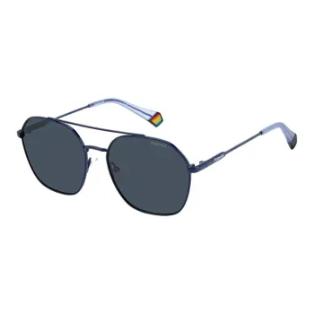 Polaroid Steel Aviator Sunglasses Unisex Blue