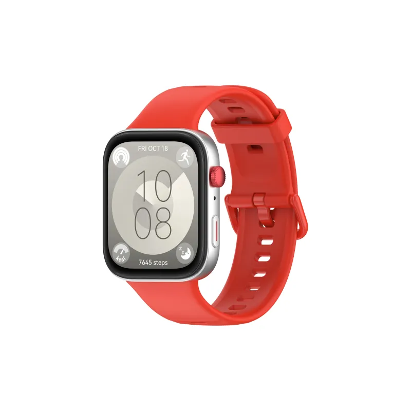 ZHENGGUANG Classic Fresh Pin Buckle Silicone Solid Color Watch Band Compatible With Huawei Watch Fit 3-0