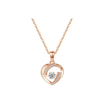 ZUOHUO S925 Silver Necklaces Women's Rose Gold