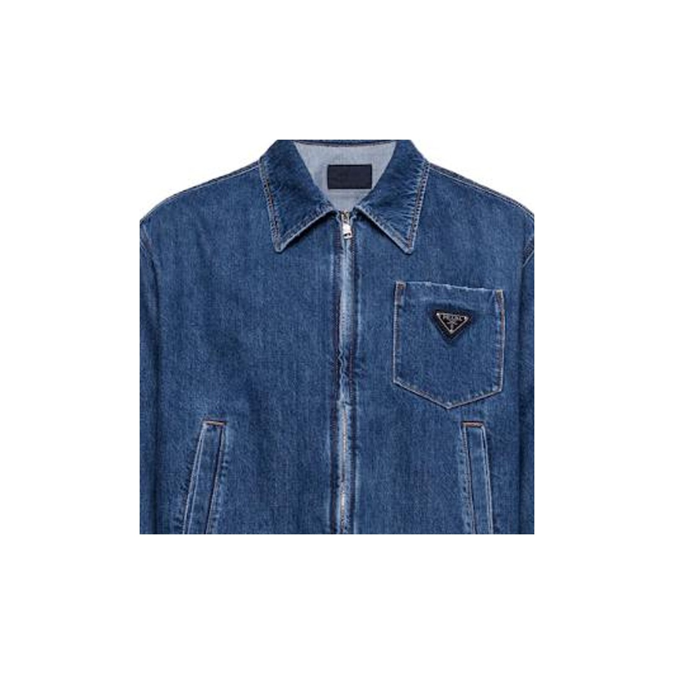 PRADA Denim Jackets Men Blue - POIZON