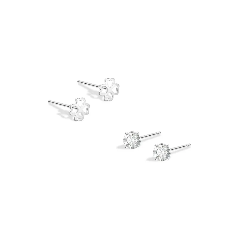 BLANK IN BLANK Sterling Silver Stud Earrings Women's Birthday Box-15
