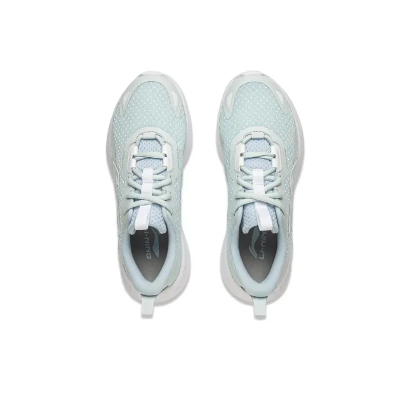 LiNing Light Cloud Anti Slip Wear Resistant Low Top Casual Running Shoes Women's Blue-2