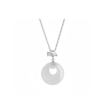 BLESSED BULLET Chalcedony Necklaces Women's