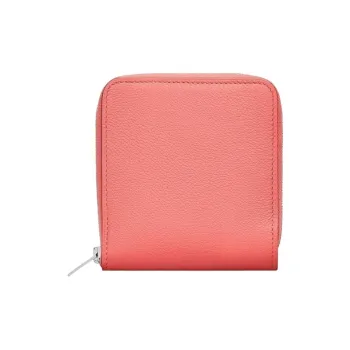 HERMES Zipengo Evercolor Calfskin Wallet Women's K4 Rose D'Ete Summer Rose Pink