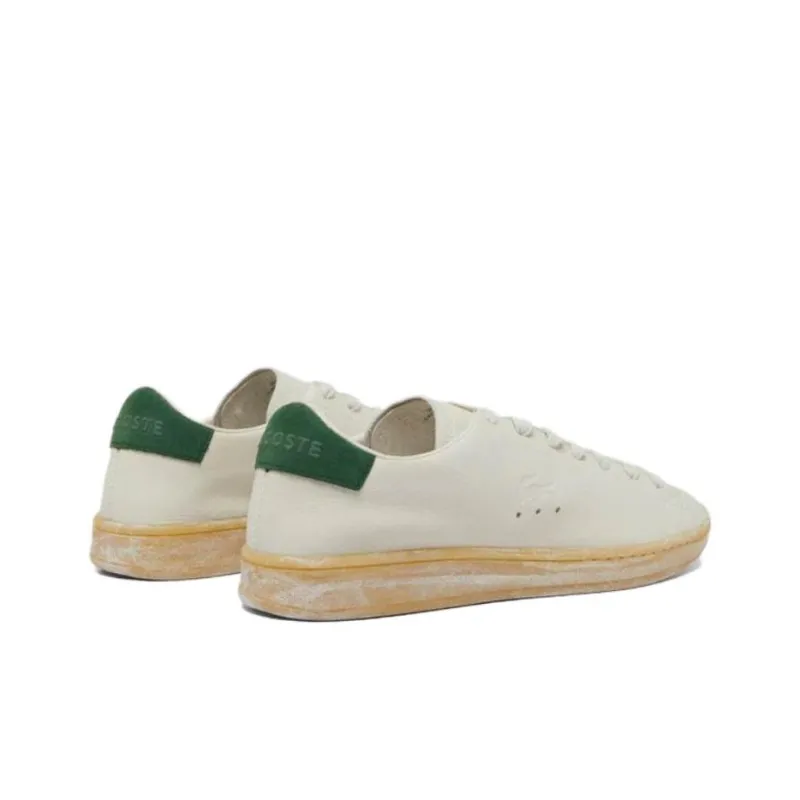 LACOSTE Carnaby Set Low Top Skateboard Shoes Men's White Green-2