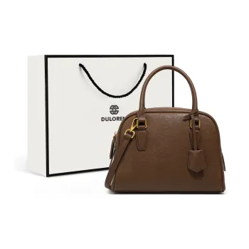 DULOREN Cow Leather Shoulder Bag Crossbody Bag Handbag Regular Women's Dark Brown/Black/Coffee/Light Brown