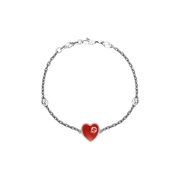 GUCCI Heart Bracelet With Interlocking G