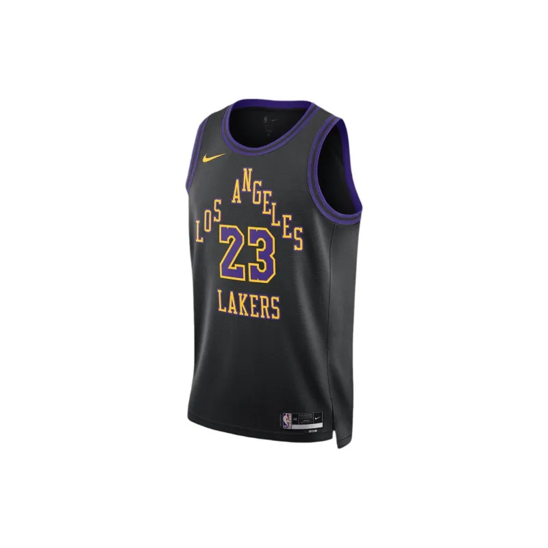 Nike NBA Basketball Suit SW Fan Edition 23 24, Los Angeles Lakers, LeBron James Size 23 Men's Black-1