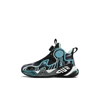 Prince McQueen Kids' Shoes Slip Resistant Cushioning Abrasion Resistant Mid Top Kids' Running Shoes Black Blue Kids'