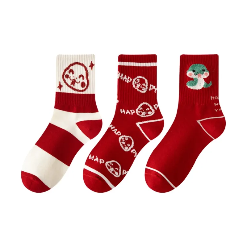 MIIOW Honmei Honmei Series Mid Calf Socks Unisex 3 Pack-10