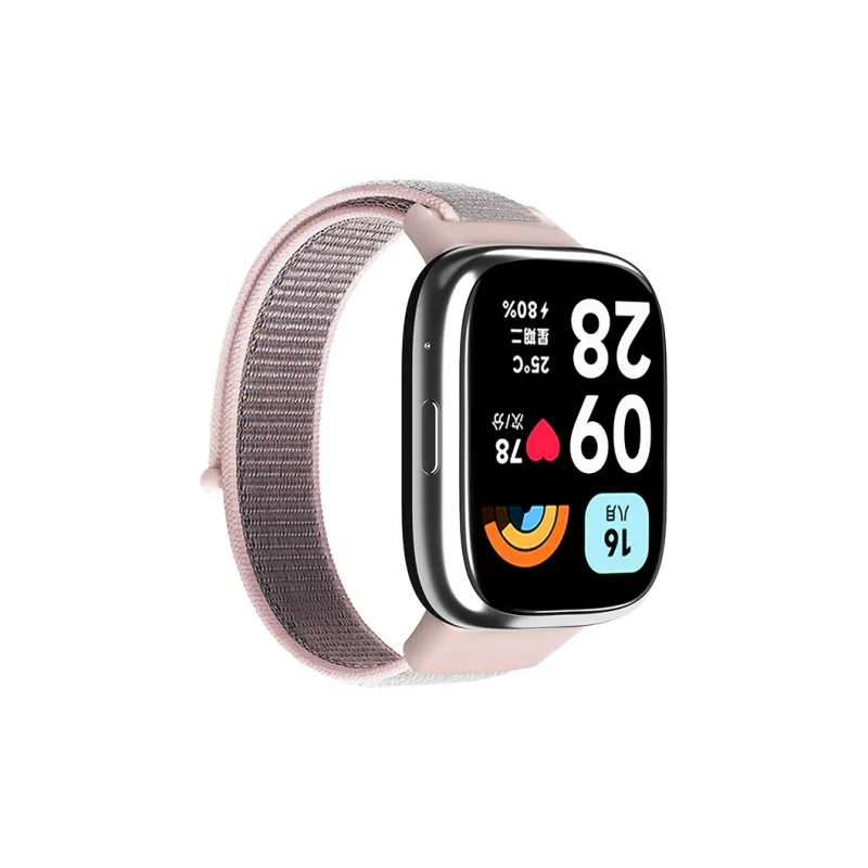 ZHENGGUANG Watch Band Apple Red Beige Compatibility Nylon Material-26