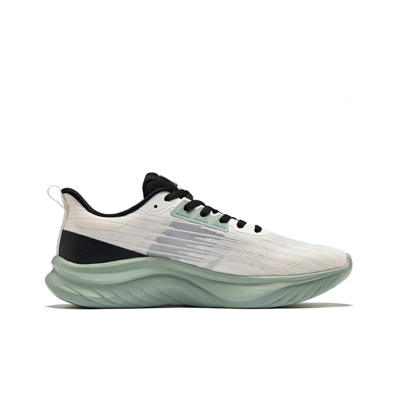 Erke Cushioning Breathable Lightweight Low-Top Casual Running Shoes Men's Microcrystal White/Jet Black-1