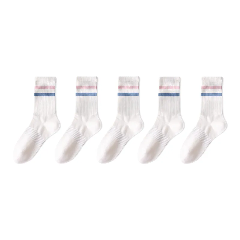 Lan Miao Mid Calf Socks Women's 5 Pack-8