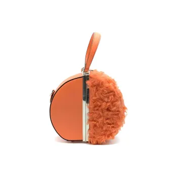 MOSCHINO Leather Clutch Women's Orange