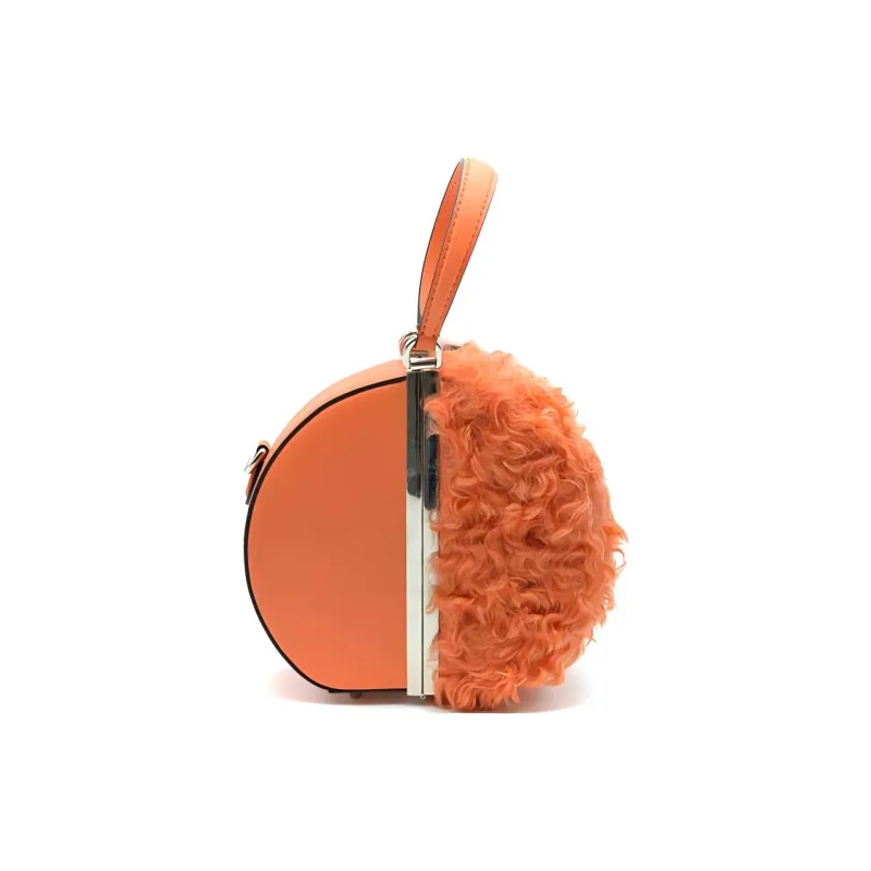 MOSCHINO Leather Clutch Women's Orange-0