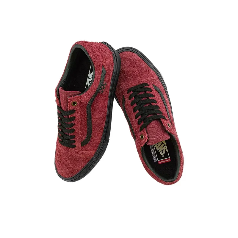 Vans Skate Old Skool 'Hairy Suede Burgundy Red'-1