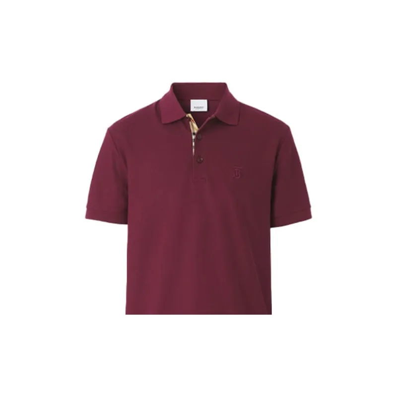 Burberry FW21 Polo Shirt Men's Burgundy-4