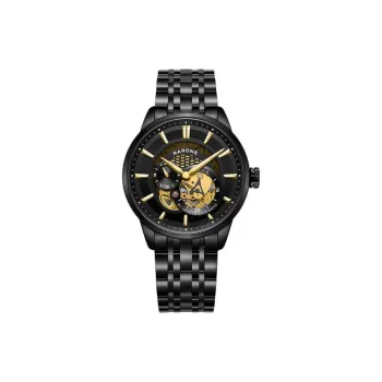 RARONE Interstellar Series Time Traveler Mechanical Movement Stainless Steel Watchband Watch Men's Watches Cut Out Dial