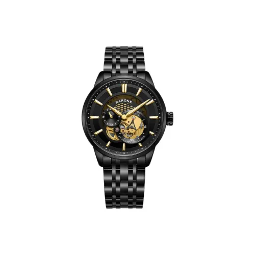 RARONE Interstellar Series Time Traveler Mechanical Movement Stainless Steel Watchband Watch Men's Watches Cut Out Dial