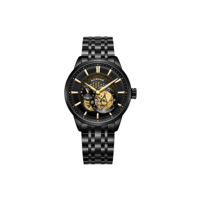 RARONE Interstellar Series Time Traveler Mechanical Movement Stainless Steel Watchband Watch Men's Watches Cut Out Dial-0