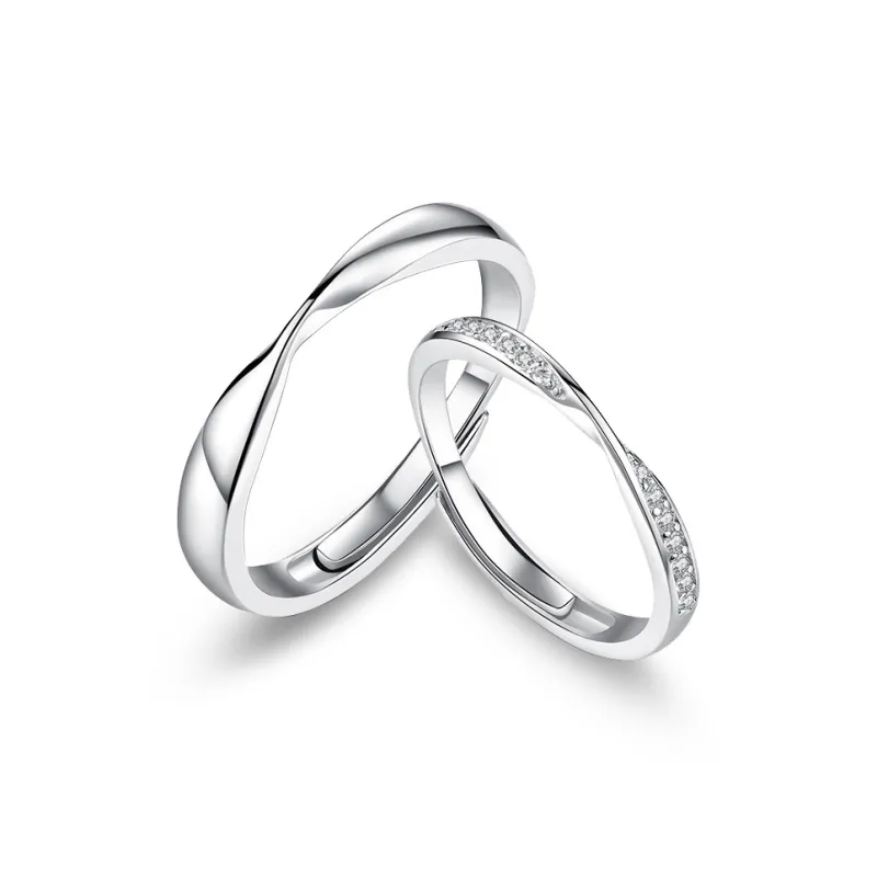 FOREVER MELODY Zircon Rings Unisex-0