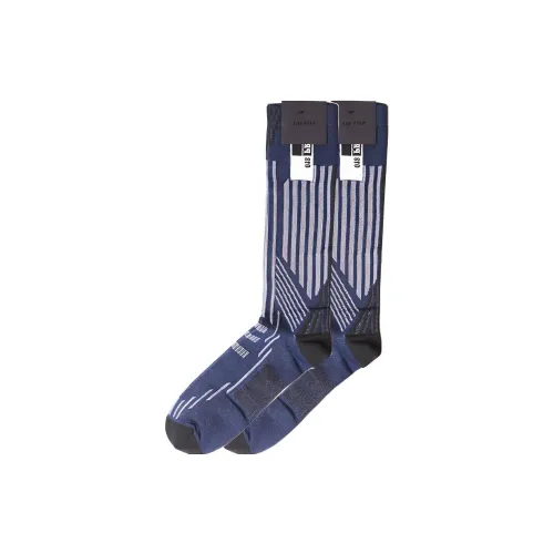PRADA Men's Stripe Knitting Socks 1 Packs Blue