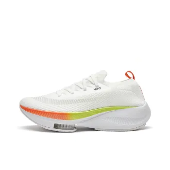 VOIT Cushioning, Slip Resistant, And Abrasion Resistant Low Top Running Shoes Unisex White Red