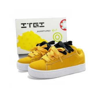 ITGI Anti Slip Wear Resistant Low Top Skateboard Shoes Unisex Lemon