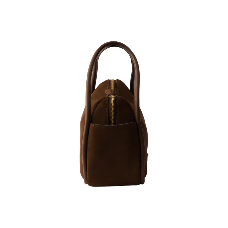PRADA Leather Shoulder Bag, Crossbody Bag, Handbag Women's Cocoa Brown-2
