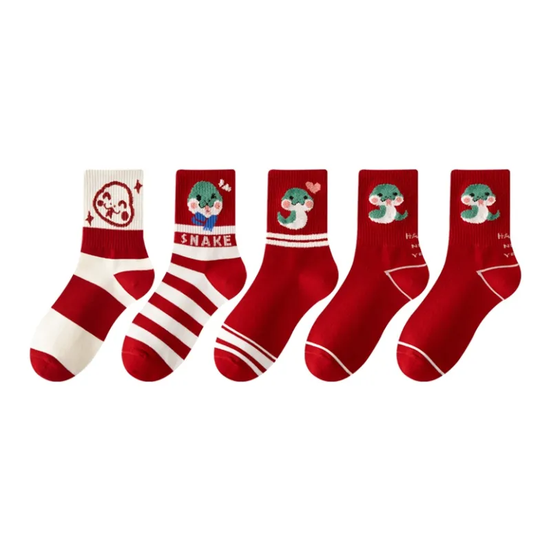 MIIOW Honmei Honmei Series Mid Calf Socks Unisex 5 Pack-7