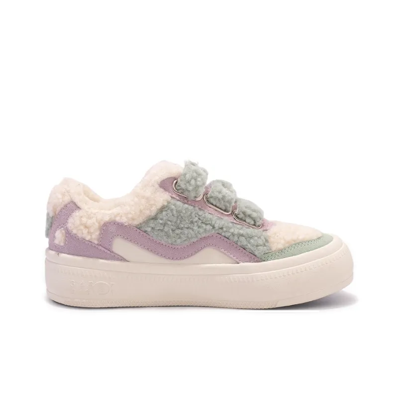 Shen Linsen Anti Slip Wear Resistant Low Top Casual Shoes Women's Beige Green-1