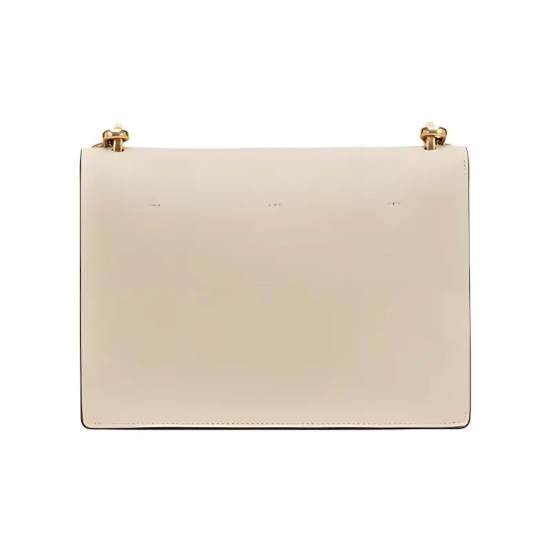 FENDI Kan U Leather Chain Shoulder Bag Crossbody Bag Handbag Women's Ecru-1