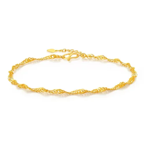ZXIN JEWELRY Ripple Pattern, Thin Chain Single Ripple, Jewelry Solid Gold Priced In Gram Gold Bracelet Women's