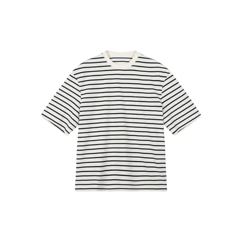 Osens T Shirt Men's White Base Black Stripes-0