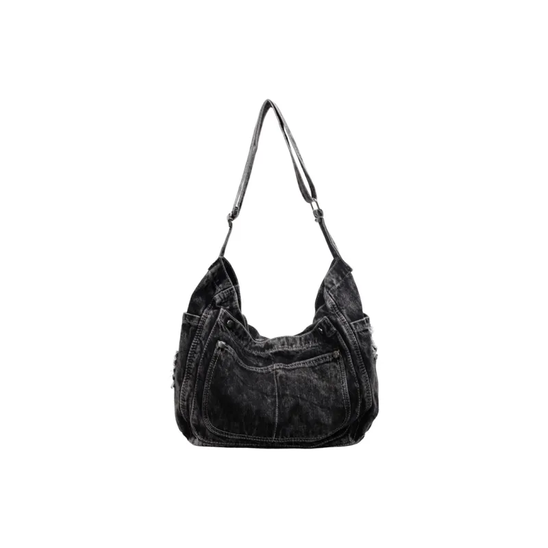 Yalu Denim Tote Large Capacity Underarm Crossbody Bag, Shoulder Bag Regular Women's Multicolor-1
