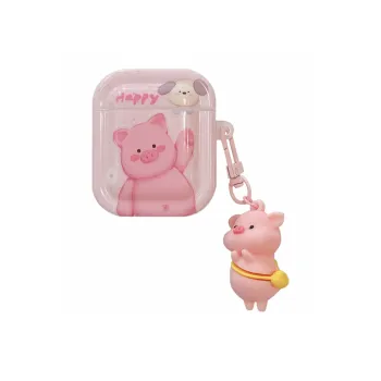 Baohuguang Compatible With AirPods 1/pro/2 TPU Cute Cartoon Ultra Cute Piglet Impact Resistant Headphone Cases