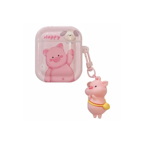 Baohuguang Compatible With AirPods 1/pro/2 TPU Cute Cartoon Ultra Cute Piglet Impact Resistant Headphone Cases